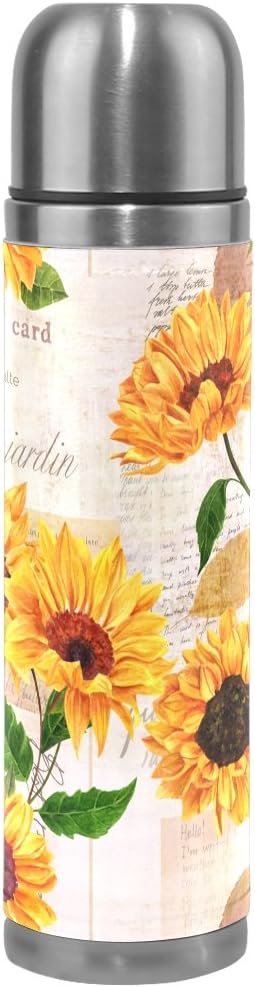 sunflower vacuum flask