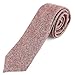 Men's Wool Knit Skinny Necktie Tie - Dark Red