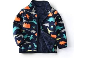 Feidoog Toddler Kids Polar Fleece Warm Jacket Baby Boys Girls Autumn Winter Zip-up Lightweight Long Sleeve Jacket