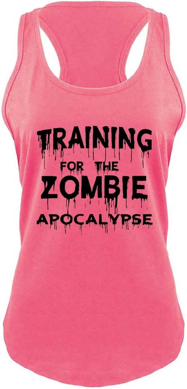 Comical Shirt Ladies Training for The Zombie Apocalypse Racerback