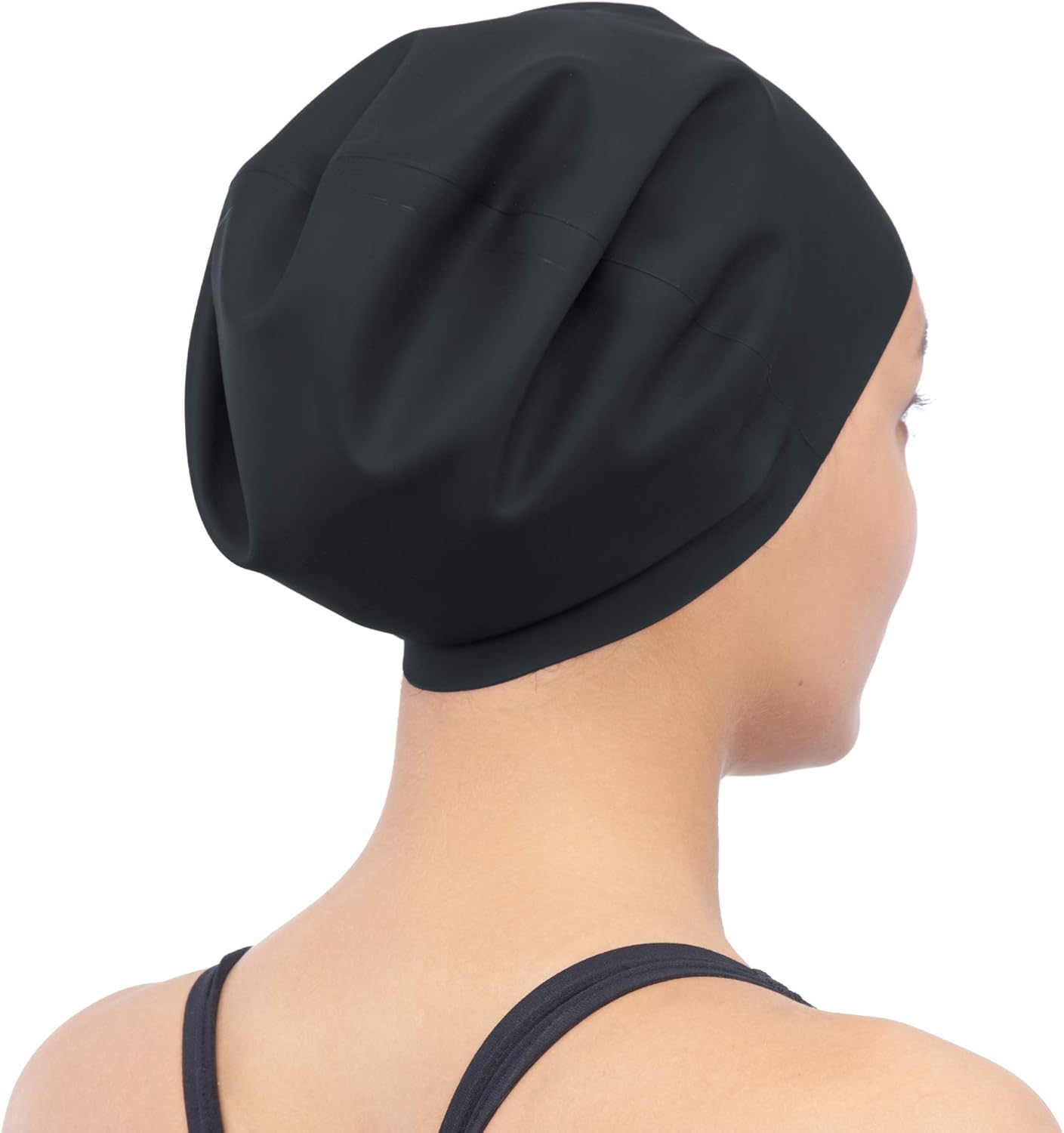 mujer pelo largo silicona impermeable