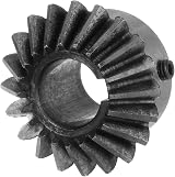 sourcing map 2pcs Bevel Gear 2M 20T 16mm Shaft 1:1 90 Degree Steering Gear 45# view 5