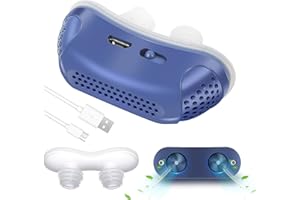HOYIGO Anti Snoring Devices,Double Vortex Anti Snoring Device,Adjustable and Breathable,Up to 10 Hours,Suitable for All Nose Shapes-Blue