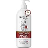Edenika Botanicals Apple Cider Vinegar Conditioner Infused with Peach & Raspberry Oil, Hair Detangler & Hydration, ACV Hair/Scalp pH Balancing, For Locs & Curly, All Hair Types, Sulfate-Free, 16 fl oz