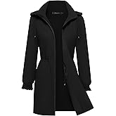 Bloggerlove Women Rain Jacket Waterproof Raincoat with Hood Lightweight Outdoor Windbreaker