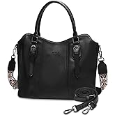 VASCHY Hobo Bags for Women, Vegan Leather Top Handle Satchel Shoulder Purse Handbag Purse with Crossbody Guitar Strap