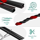 Jobon D-Shape Rubber Draught Excluder Door Seal Strip 7M Black Self-Adhesive view 6