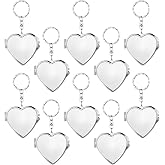 10 Pcs Compact Mirror Portable Metal Folding Mirror with Key Ring for Pockets Bags Wallets Travel Toiletries Gifts - Heart