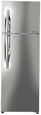 LG 284 L 2 Star Inverter Linear Frost-Free Double Door Refrigerator (GL-T302RPZU, Shiny Steel, Convertible)