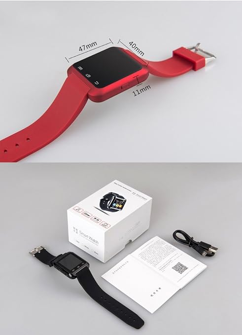 Amazon.com: Sky300® Red Color Smart Watch U80 Reloj ...