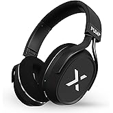 BlueAnt Pump X Wireless Over-Ear Headphones, Bluetooth, Powerful Bass, Active Noise Cancelling & Transparency Mode, Interchangeable Ear Cups, All-Day Comfort for Gym and Training, Black/Silver