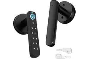 APPREACT Fingerprint Door Lock with Keypad - Keyless Entry Door Lock with Handle, Smart Biometric Lock for Apartments, Bedrooms, Offices