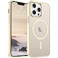 SUPFINE Magnetic for iPhone 12 Pro Max Case (Compatible with MagSafe) (10 FT Military Grade Drop Protection) Slim Translucent Matte Shockproof with Anti-Fingerprint Phone Case,Antique White