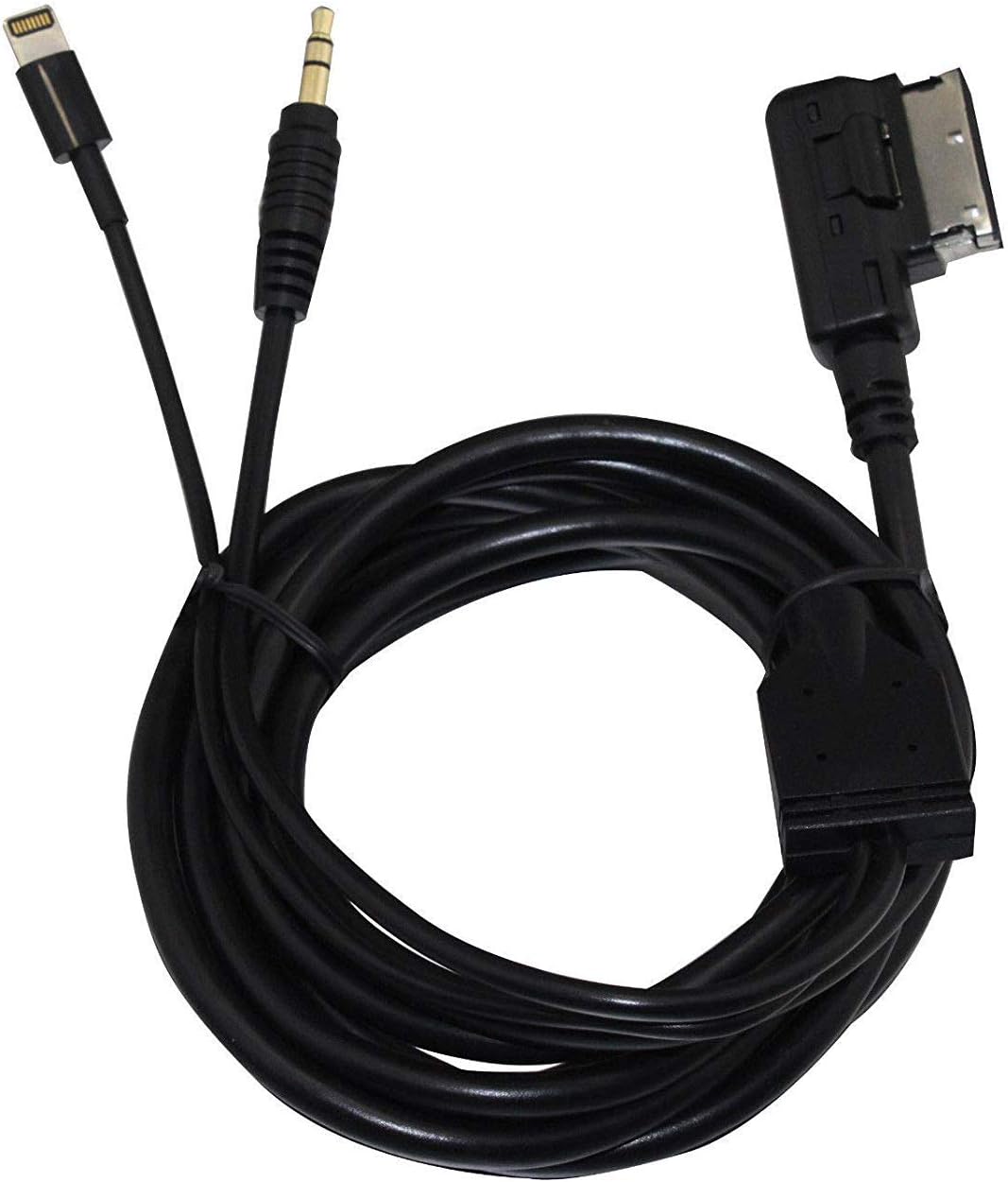 Eidoct Car AMI MDI MMI 3.5mm Music AUX Charge Adapter Cable Compatible for iPhone 5 5S 6 Plus iPod iPad Fit Audi A3 A4 A5 A6 A8 Q5 Q7 (1.5m Long)
