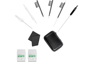 PHIRUNTY Phitunry 52-Piece Hearing Aid Cleaning Kit Accessories Portable Hearing Aid Case Pocket Size with Cleaning Brush Tools, Dry Capsules, Audio Wipes, Deer Velvet cloth and Hearing Aid Travel Case（Medium）