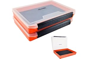 Aventik Fishing Tackle Box Slit Foam Case Jig Box Head Hooks Spinners Spoons Storage Tackle Tray (Orange-3501lure box)