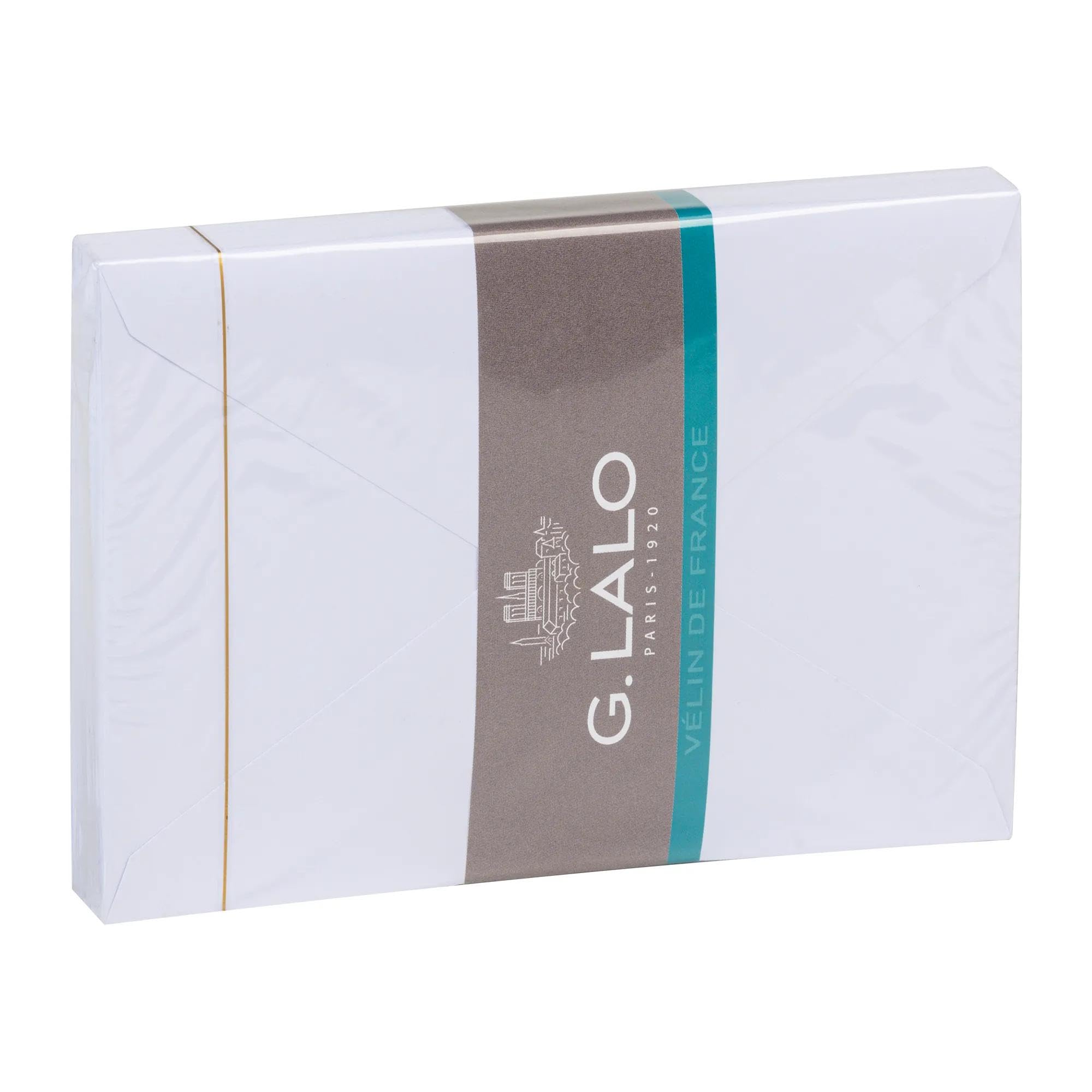 Lalo 19901L -Velin De France. Film-wrapped pack of 25 Diploma white gummed envelopes. Size: 11.4x16.2 cm, French Vellum. White, Correspondence. Made in France