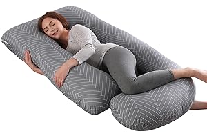 Pregnancy Pillow for Sleeping, G Shaped Full Body Maternity Pillow for Pregnant Women, Removable Cover Jumbo Size Body Suppor