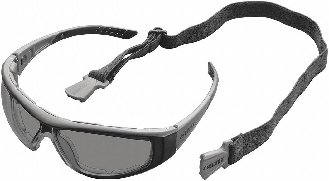 Elvex Go-Specs II Hybrid Safety Glasses with Goggle, Anti-Fog Lens, Gray