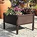T4U Plastic Raised Garden Bed Brown, Assemble Elevated Planter Box Container Indoor Outdoor Use for Orchid Herb Aloe Succulent Cactus Patio Backyard Porch Home Garden Giftthumb 1