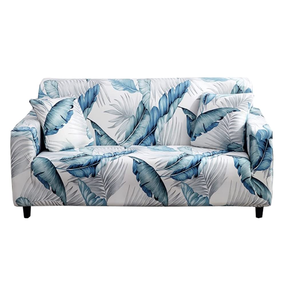 Bestenrose Sofa Cover 4 Seater Sofa Slipcovers Fitted Furniture Protector Printed Settee Covers Stylish Fabric Armchair Couch Covers With 1 Pillowcases (LYXZ, 4-Seater87-112 inch)
