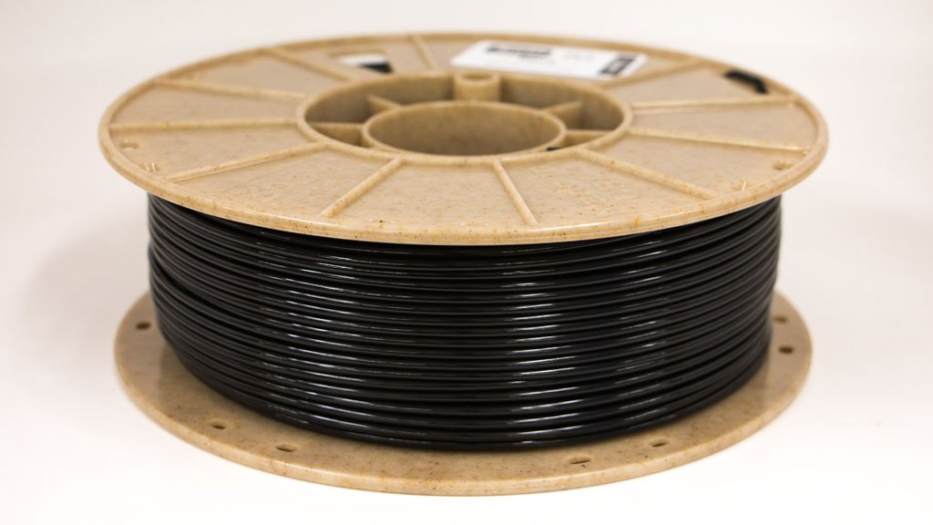 3Dom USA 1100 3D Printer Filament, PLA, 3 mm, 1 kg Eco Spool, Dimensional Accuracy +/- 0.05 mm, Midnight Black Ingeo