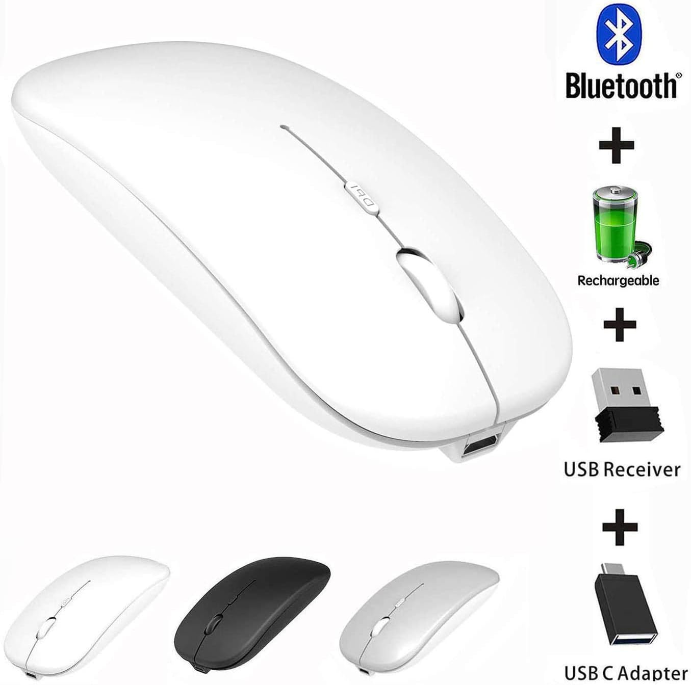 Bluetooth Mouse,Wireless Mouse for MacBook Air Bluetooth Mouse for MacBook pro Air Laptop MacBook Mac Windows Bluetooth Mouse for ipad (Black)