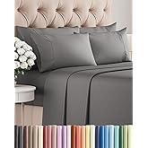 King 6 Piece Sheet Set - Cooling and Breathable Bed Sheets - Hotel Luxury Bed Sheets for Women, Men, Kids & Teens - Bedding with Deep Pockets & Easy Fit - Soft and Wrinkle Free - King Dark Grey Sheets