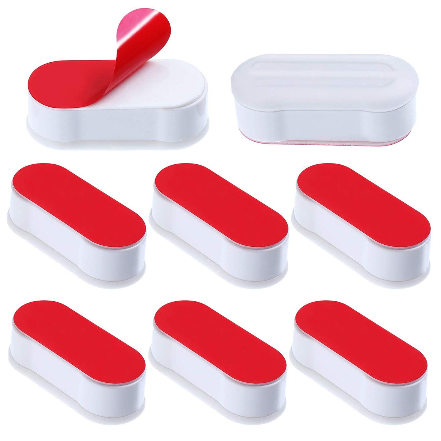 8 Pieces Toilet Seat Buffers Universal Seat Replacement Bumpers with Strong Adhesive