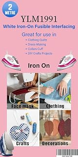 YLM1991 Iron On Interfacing Fabric Lightweight White 30g 2m Single-Sided view 2