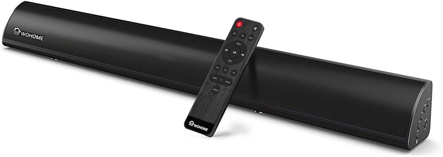 2.1 Channel Bluetooth Sound Bar Wohome TV Soundbar with Built-in Subwoofer 32Inch 3 Drivers Remote Control 2020 Updated Model S05