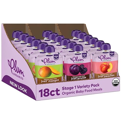 Plum Organics Stage Organic Baby Food Just Mangos, Just Prunes