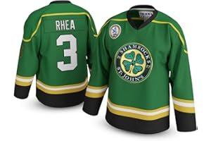 UNLC Ross The Boss Rhea #3 St John’s Shamrocks Hockey Jersey – Goon-Inspired Throwback, Stitched Letters, Sizes S–5XL