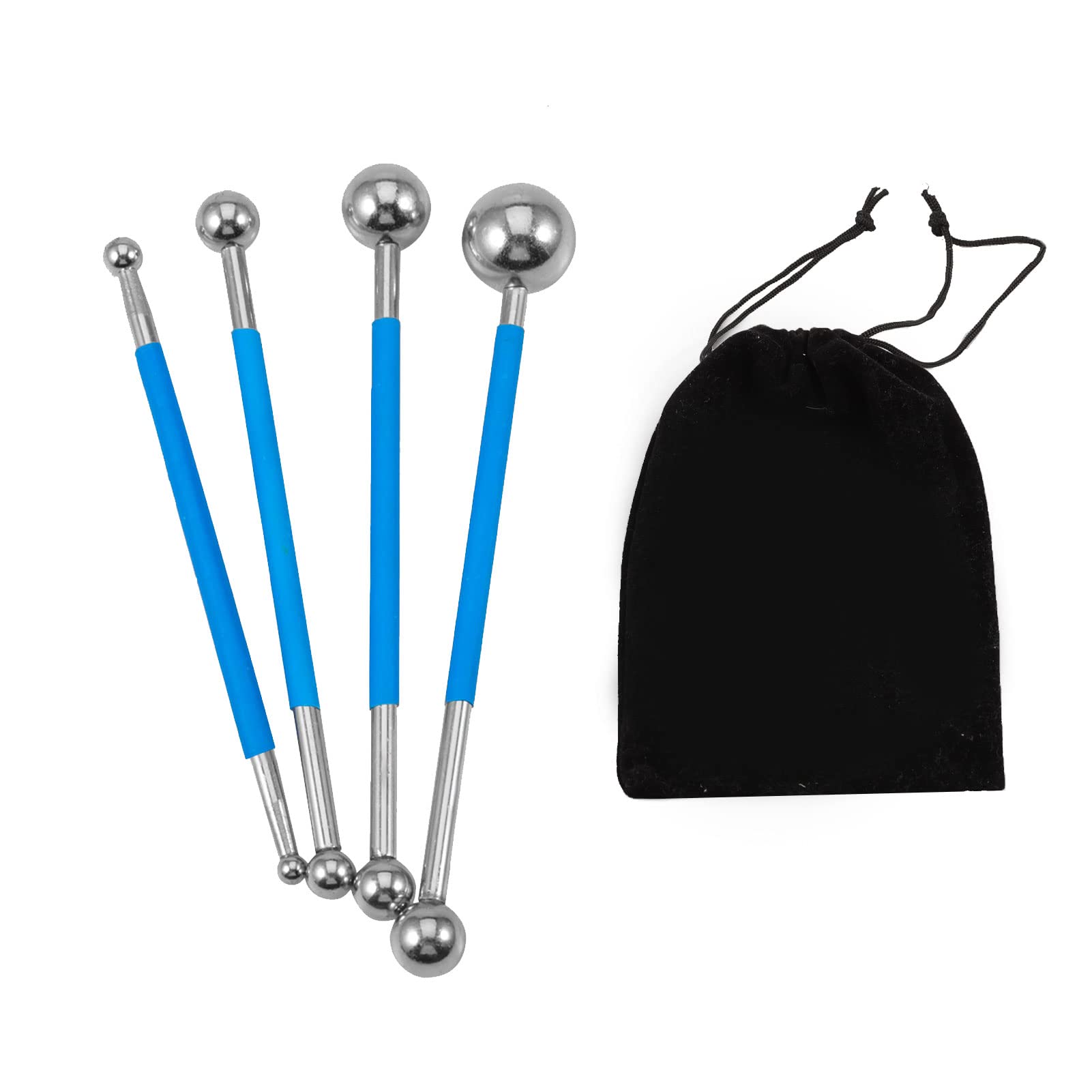 SPEEDWOX 4 Pcs Metal Ball Tile Caulk Finishing Tools with Storage Bag - Joint Repair Kit & Countertop Caulking Set - DIY Sculpture & Cake Decoration Tools
