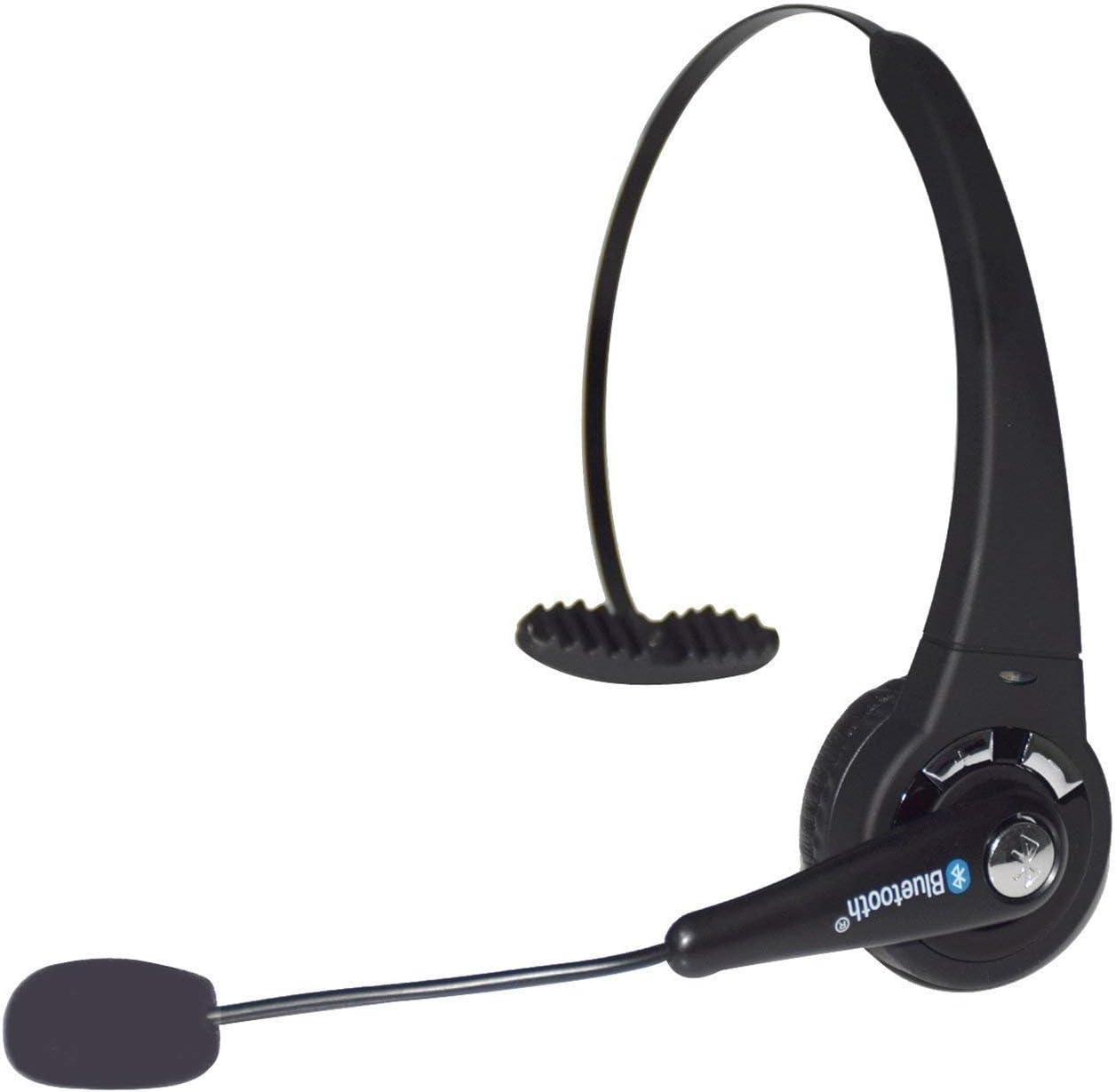 Bluetooth Headset for Drivers,2 in 1 Over The Head Stereo Bluetooth Headphones with Mic Noise Canceling Wireless Trucker Driver Headset for Mobile Phones iPhone 6S/ 5,iPad PC (Black 2)