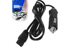 iayokocc 12V 2M Extension Cord Car Cooler Cool Box Fridge DC Cable Power Adapter, 12V Extension Cord Mini Refrigerator 2 Pin Lead Cable Plug Wire(Black)