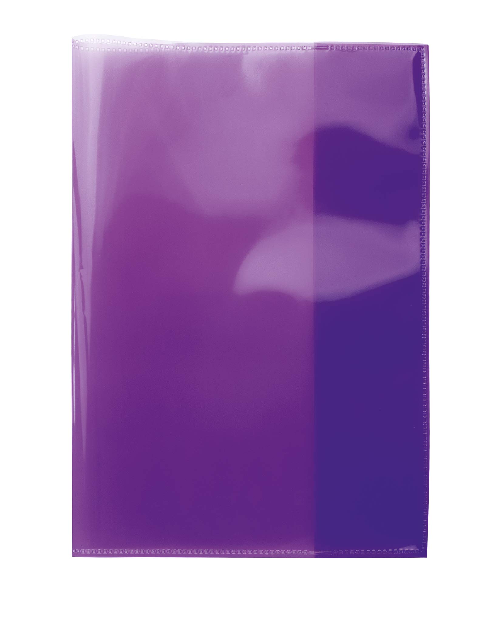 HERMA 19617 Notebook Covers A5 Transparent Purple Pack of 10 Exercise Book Covers Made of Durable, Wipe-Clean & Extra Thick Polypropylene Film, Transparent Notebook Cover Set for School Notebooks,