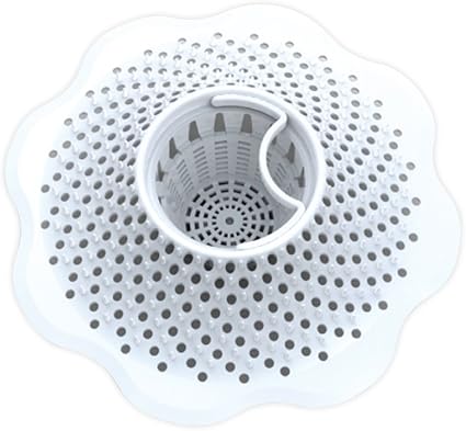 Danco Hair Catcher for Bathroom Bathtub Strainer with Microban, White ...
