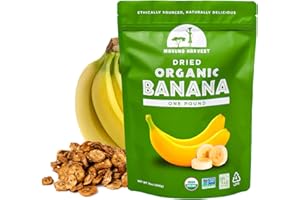 Mavuno Harvest Dried Banana Chips Fruit Snacks | Organic Dried Banana | Healthy Snacks for Kids & Adults | Unsweetened Banana Chips | Gluten Free Snack | Vegan, Non GMO, Direct Trade | 1 Pound Bag
