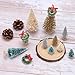 Colovis 40 Pcs Artificial Mini Christmas Trees,Sisal Trees Bottle Brush Trees with Christmas Wreaths for Christmas Table Decorations,DIY Home Decor.