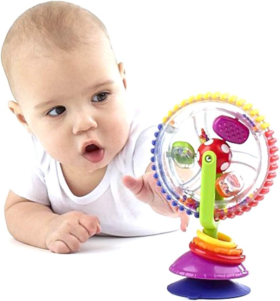 Leikance Baby Rattles Toy,Three-Color Rotating Ferris Wheel Model Toy Baby Stroller Early Education Toy