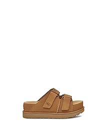 UGG Women's GOLDENSTAR HI Slide Sandal, Chestnut, 11