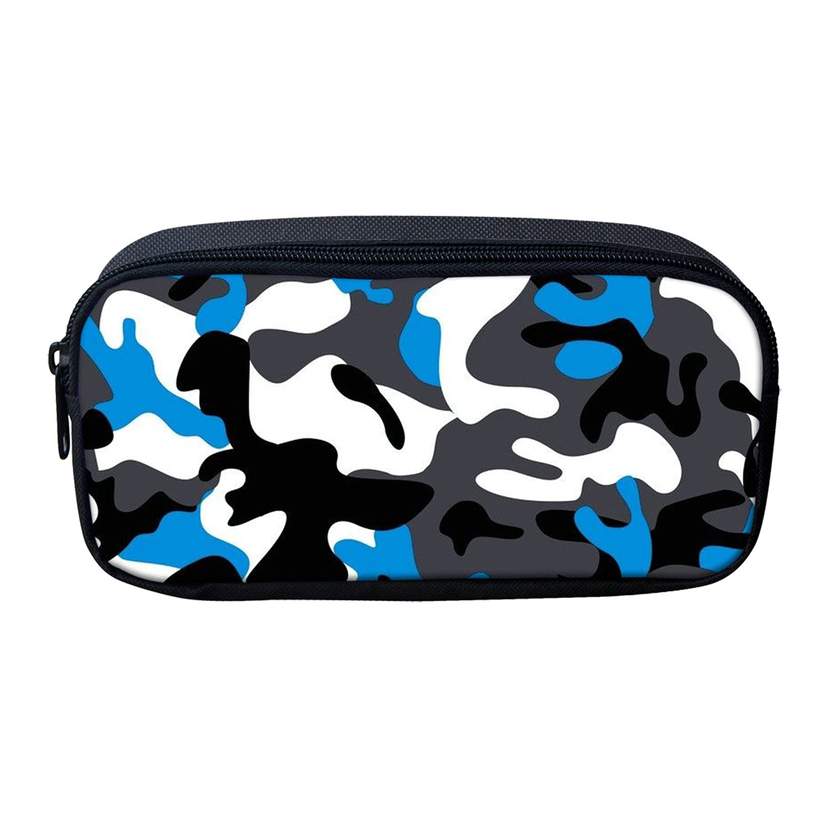 Showudesigns Blue Camo Pencil Case for Boys Girls Pen Bag Box Kids Stationery Pouch School Supplies Accessories Gifts Camouflage