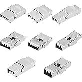 UNICRAFTALE 8 Sets 4 Sizes Clasps for Stainless Watch Band 304 Stainless Steel Watch Band Clasps Rectangle Watch Bands Buckle Clasp Buckle for Bracelet Watch Jewelry Making