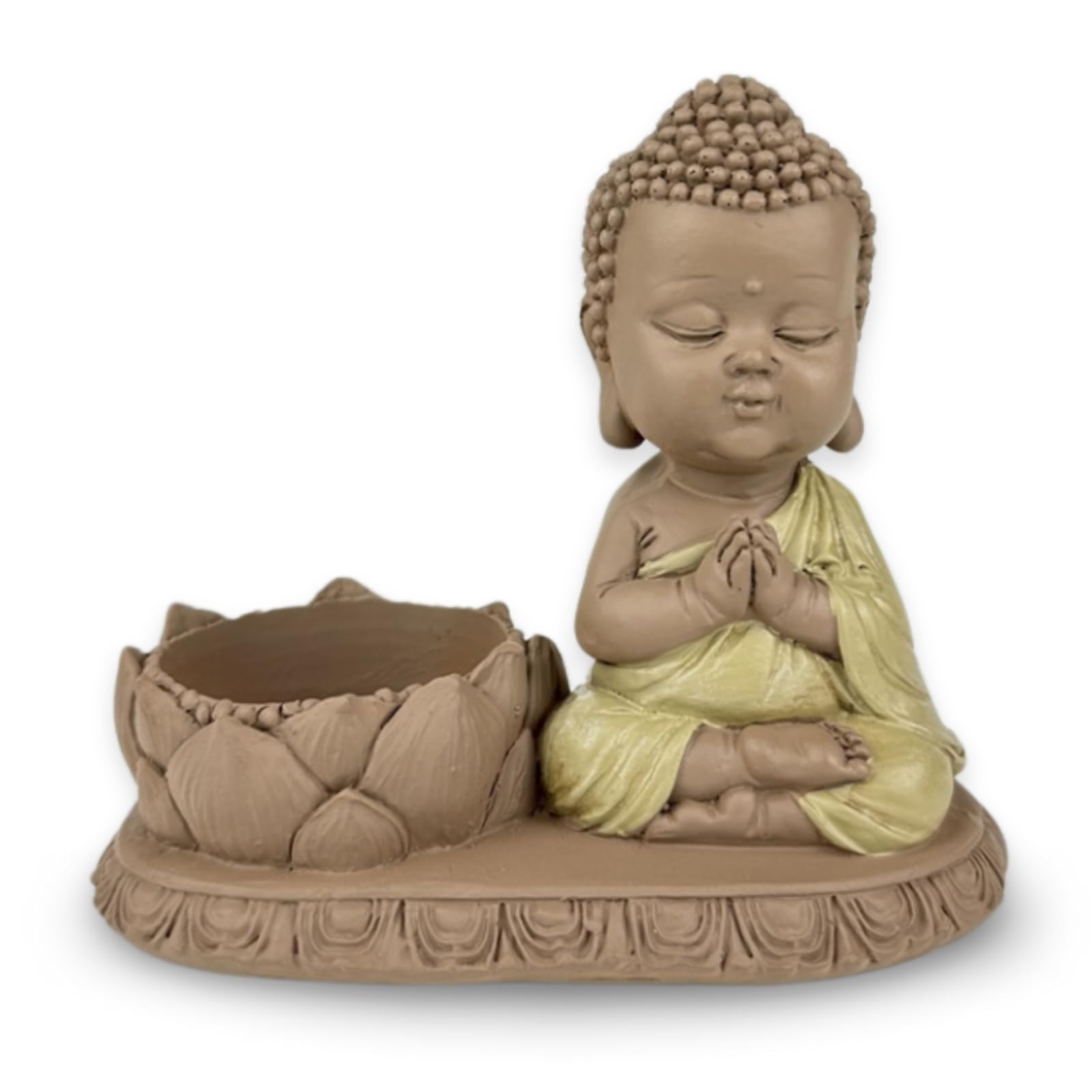 Zen'Light Statue Candle Holder CH03 - Inspirational Zen Figure - Lucky Charm Positive Concentration - Candle Holder Lantern - Height 11.5 cm