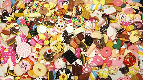 DIY Mix Styles Flat Back Resin Dessert Cabochons Jewelry Fit Mobile Phone Hairpin Headwear 10-25mm 100pcs