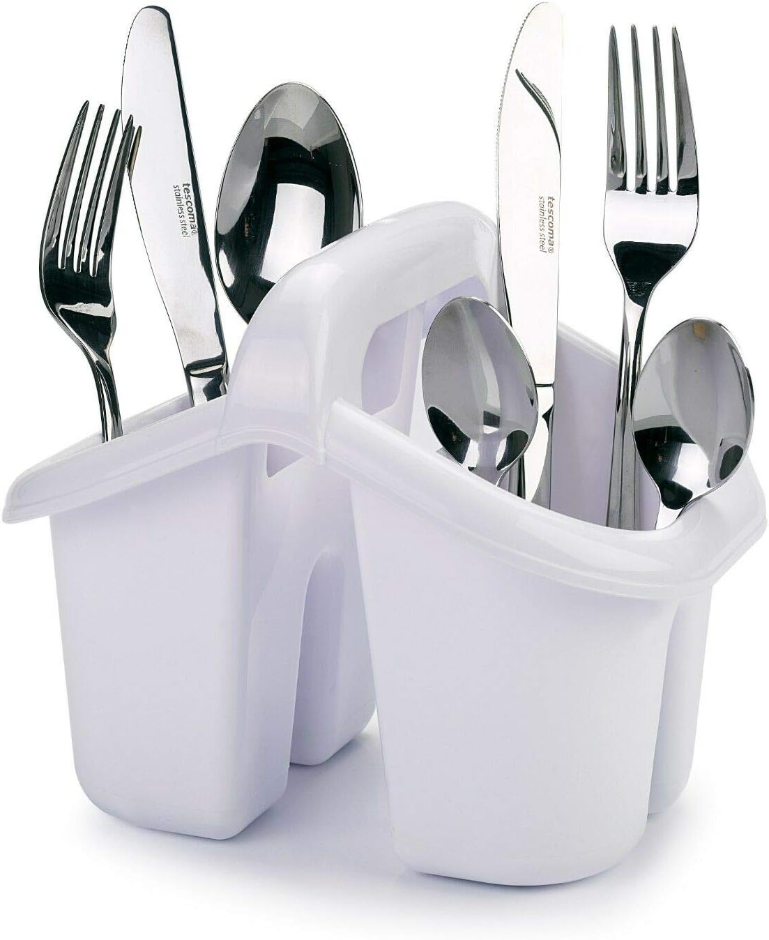 PlasticForte High Grade Plastic Sink Tidy Cutlery Drainer Holder Caddy