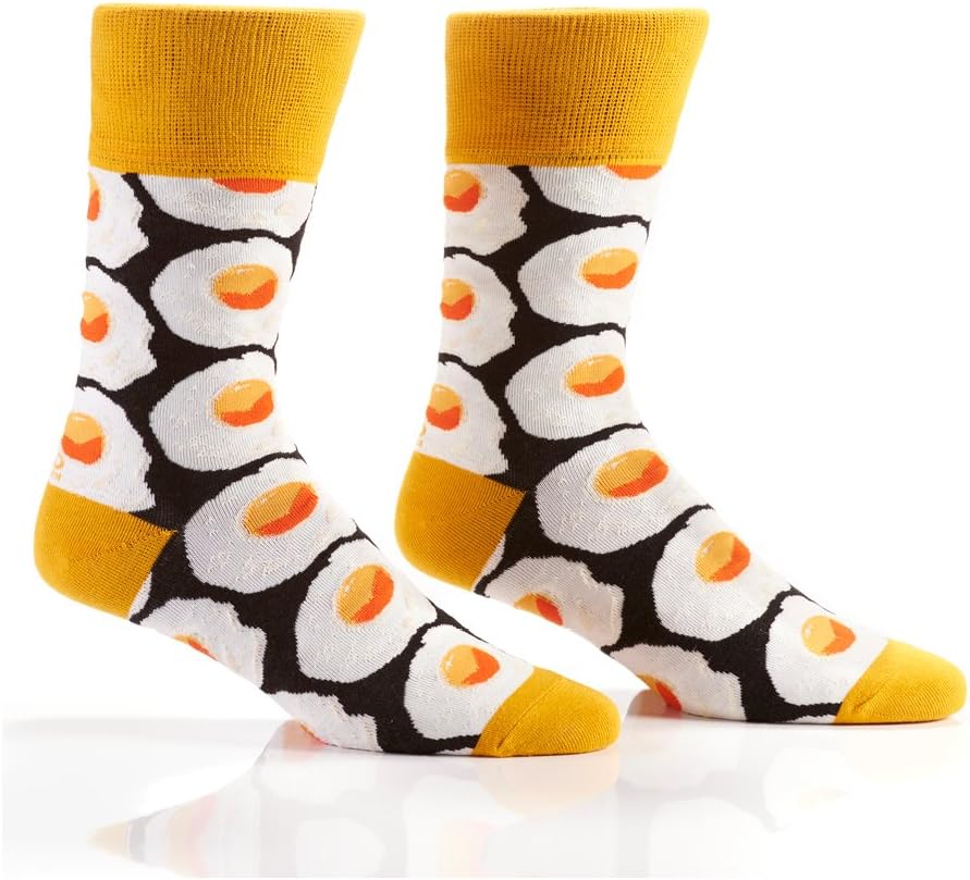 Yo Sox Food Inspired Funky Men's Crew Socks for Dress or Casual Wear Size 7-12