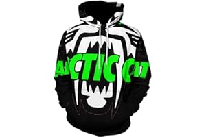 AJAIAADA Men's Hoodie Arctic Cat 3D Print Casual Hooded Pullover Unisex Sweatshirts with Giant Pockets