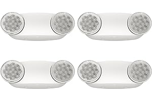 EXITLUX LED Emergency Lights with Battery Backup, Two Head Adjustable Commercial Emergency Lights, UL Listed, AC 120/277V, Ha